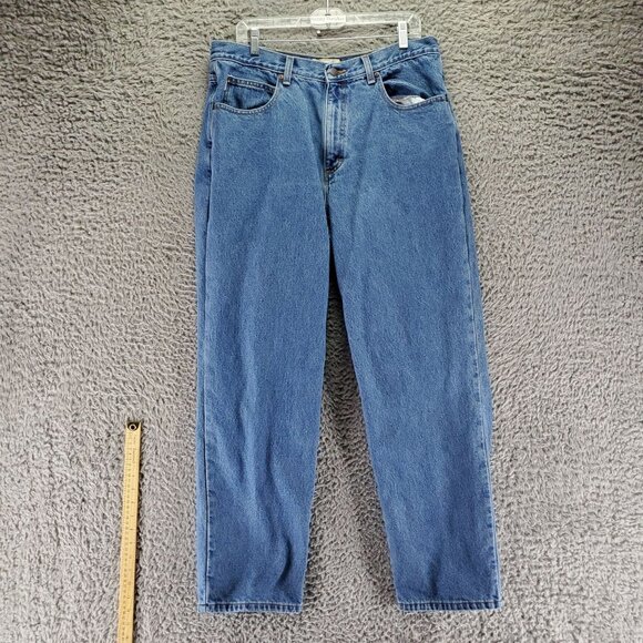 L.L. Bean Jeans Mens 36x32 Blue Relaxed Fit Flannel Lined Cotton Denim - Picture 1 of 10